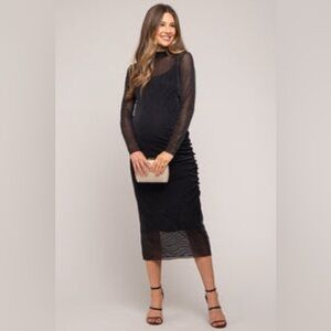 Pinkblush maternity black dress size small NWT